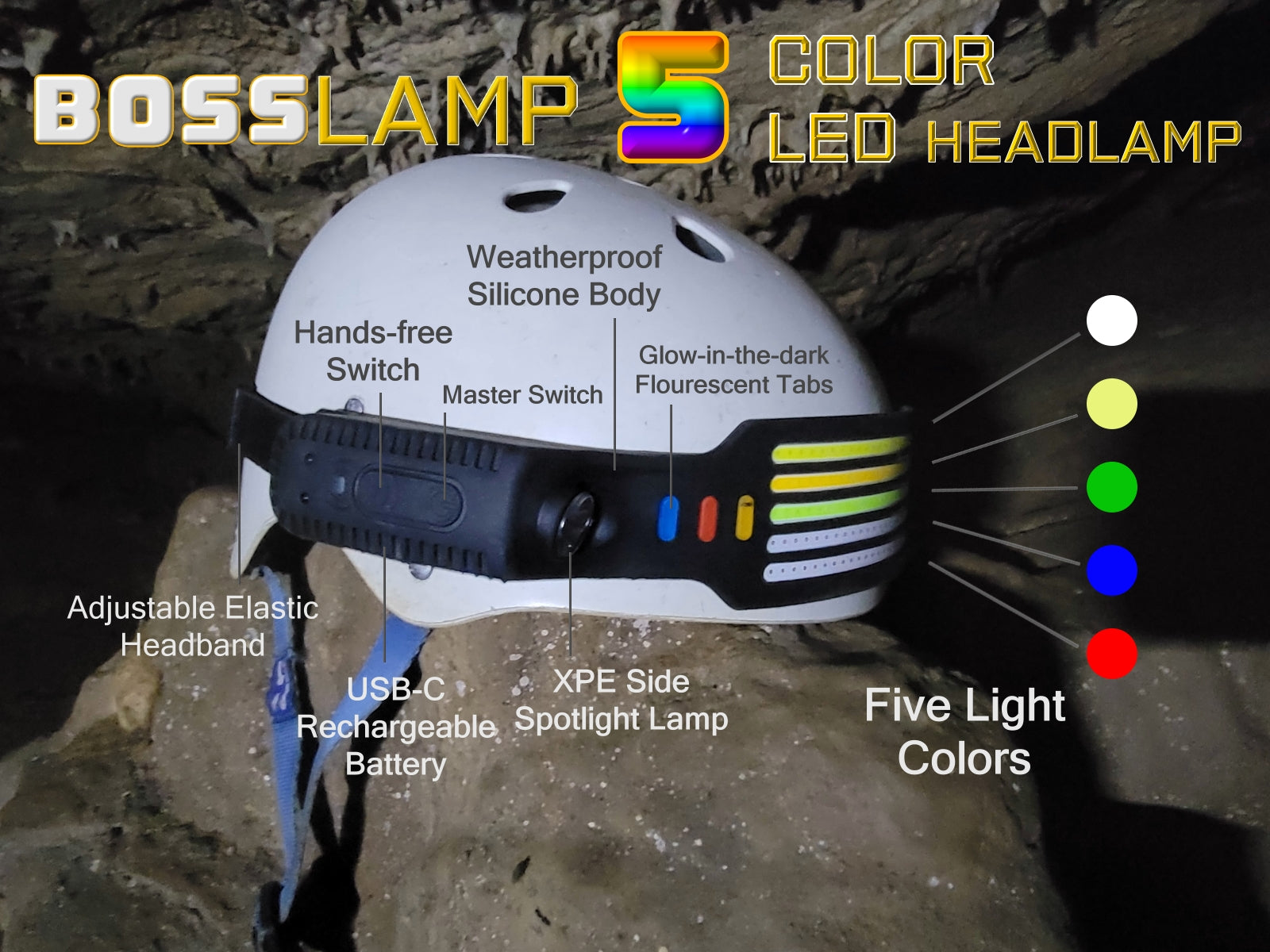 BossLamp Five Color Headlamp