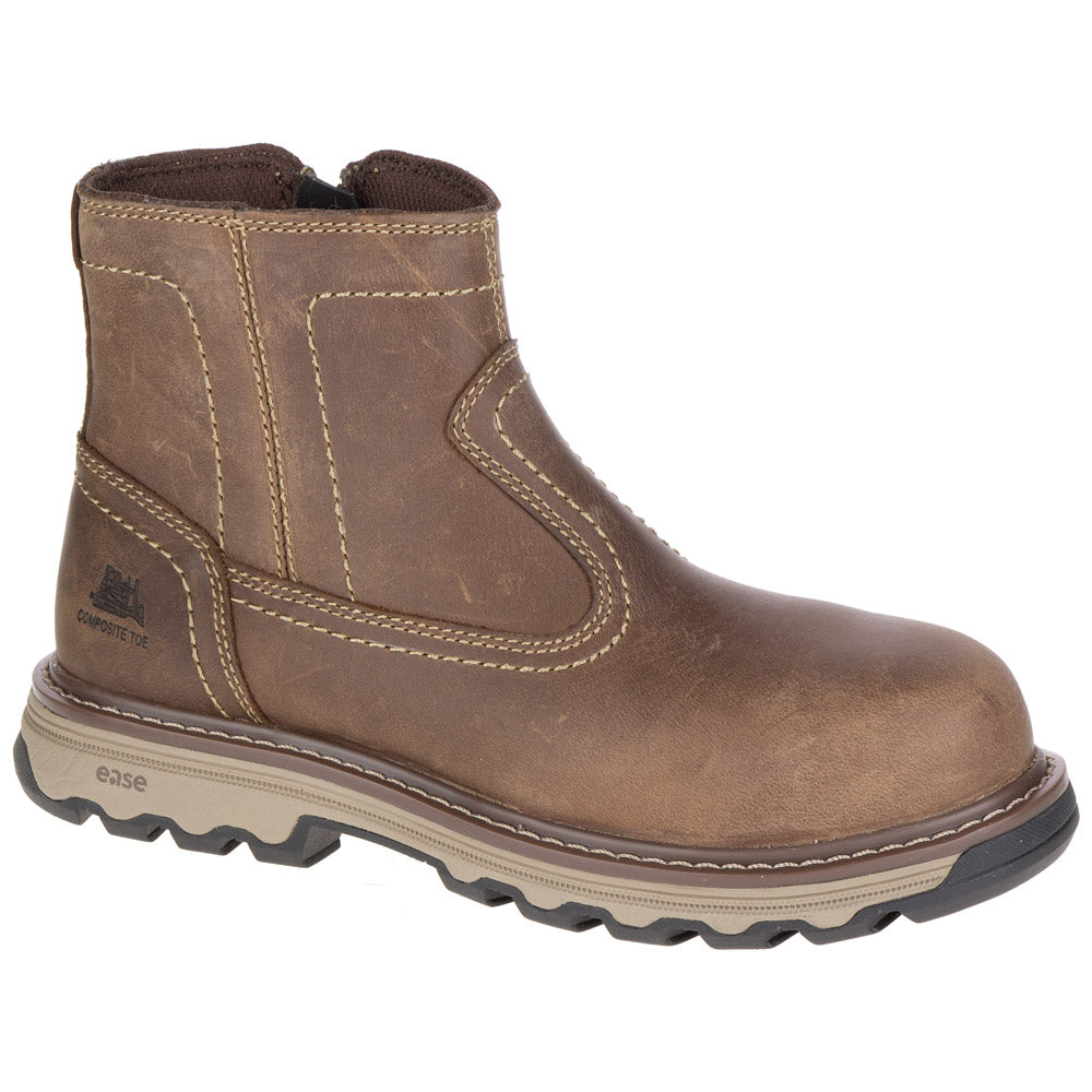 side zip composite toe work boots