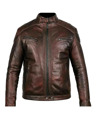 Chocolate Brown Leather Jacket