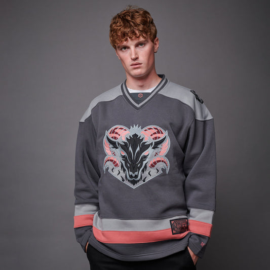 DOLLY NOIRE - GOAT Hockey Crewneck Grey