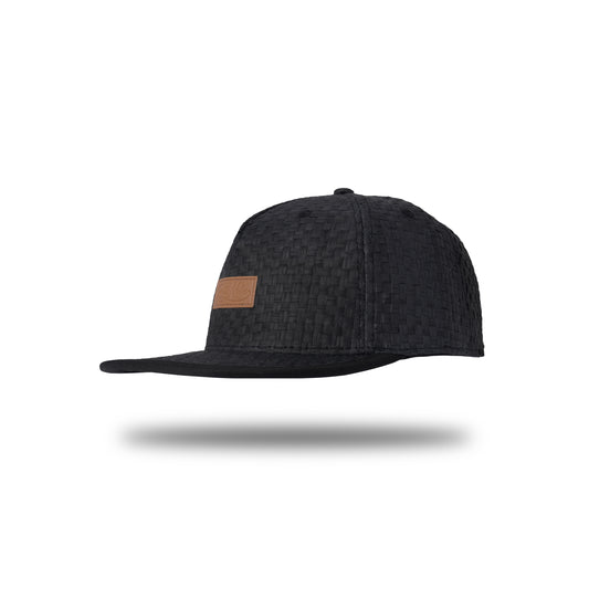 DOLLY NOIRE - Straw Snapback Black