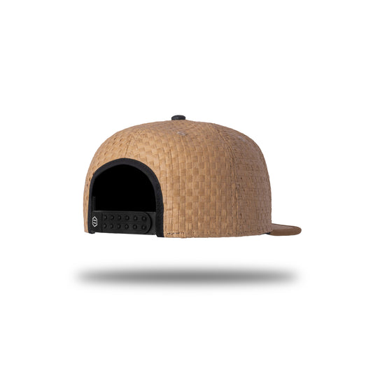 DOLLY NOIRE - Straw Snapback Black/beige