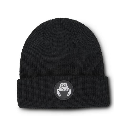 CRAB GRAB - CIRCLE PATCH BEANIE BLACK