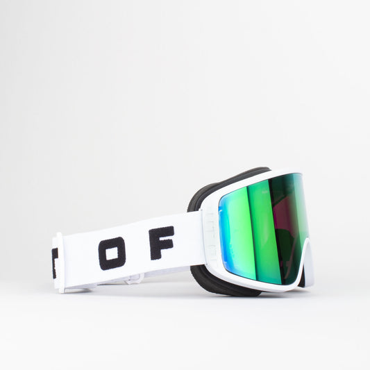 OUT OF Maschera da Snowboard_Shift White Green MCI Bonus Storm