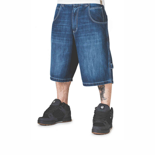 THE BLUESKIN - BERMUDA IN JEANS UOMO BAGGY, HIP HOP, RAP E SKATE - R.BIANCO-C-DNMB-091