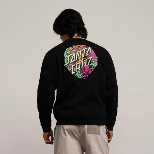 SANTA CRUZ - Dressen Rose Two Crewneck - Black