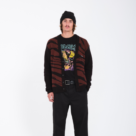 VOLCOM - ANARCHIETOUR CARDIGAN - BLACK