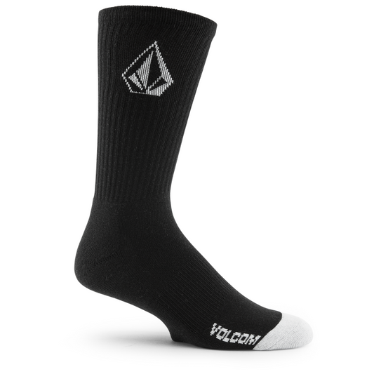 VOLCOM_FULL STONE SOCK 3PK	BLK	BLACK