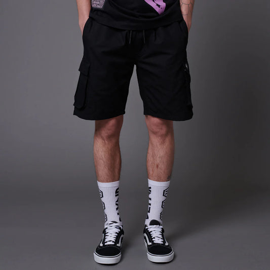 DOLLY NOIRE - Cotton Ripstop Cargo Easyshorts Black