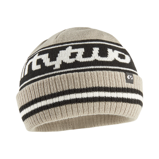 THIRTY TWO - DOUBLE BEANIE - BLACK/GREY