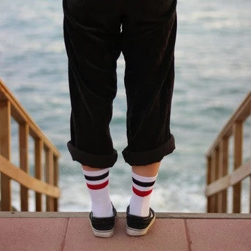 AMERICAN SOCKS MID HIGH RAINBOW PRIDE BLACK