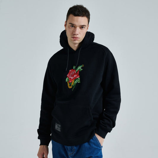 DOLLY NOIRE - Rosa Hoodie Black