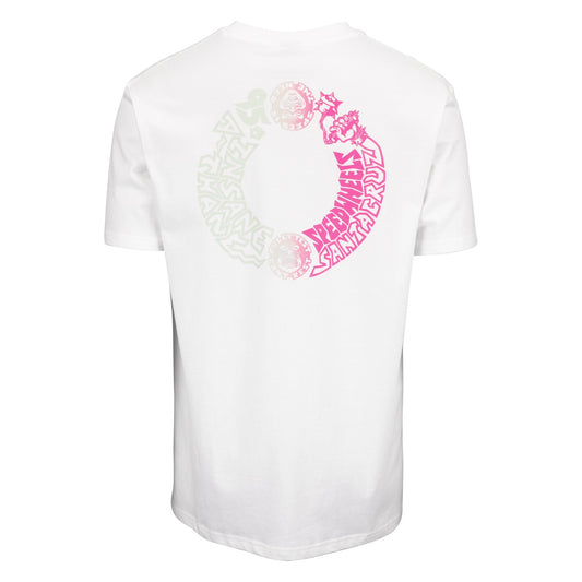 SANTA CRUZ - SPEEDWHEELS INSANE A THANE WHITE T-SHIRT