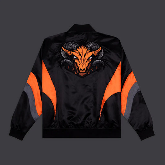 DOLLY NOIRE - Billy GOAT Satin Jacket Black / Orange