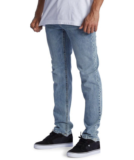 DC SHOES Jeans Worker Straight Denim Sil - indigo light