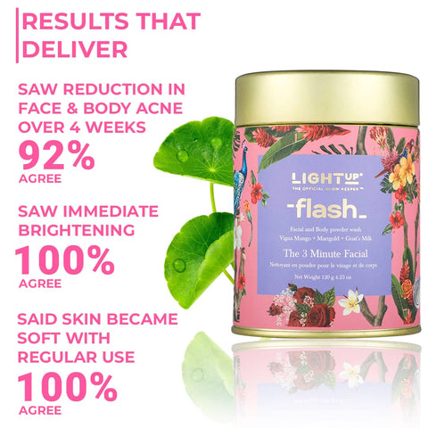 Results of flash ubtan powder face wash