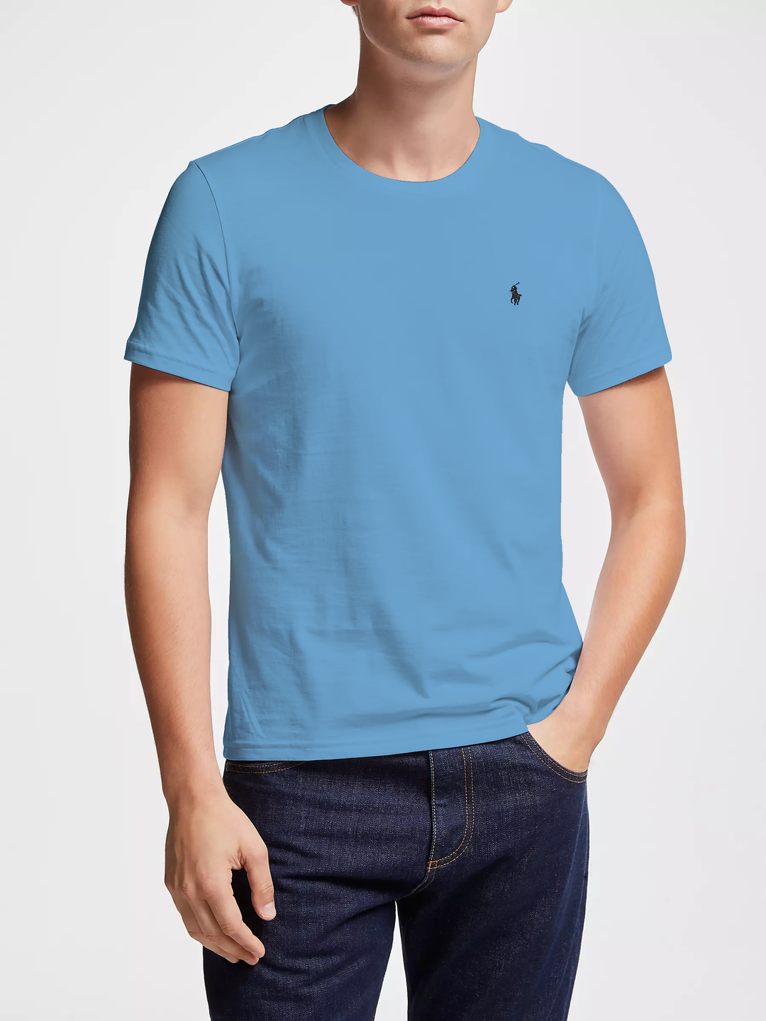 Ralph Lauren Polo Jersey Crewneck Short-Sleeve Blue T-shirt – 3alababak