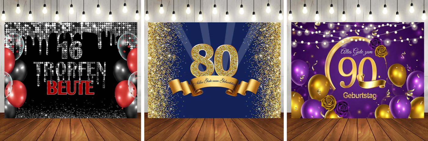 80 Geburtstag Gold königlich Blau Hintergrund für Party