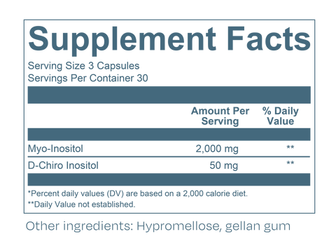 Inositol Capsules Supplement Facts