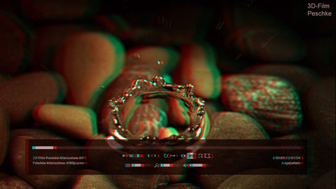 View of anaglyph in 3d software