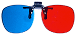 anaglyph clip-on glasses