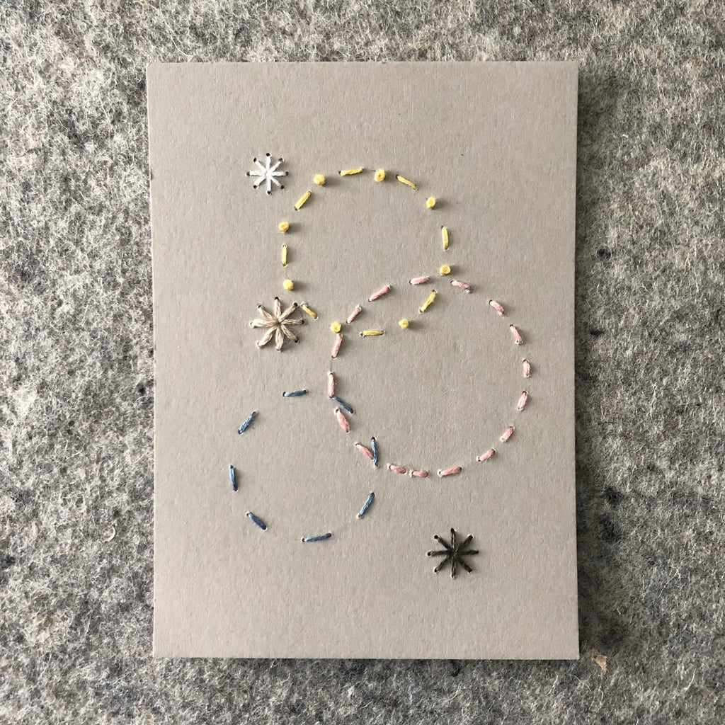 Japanese Paper Embroidery card