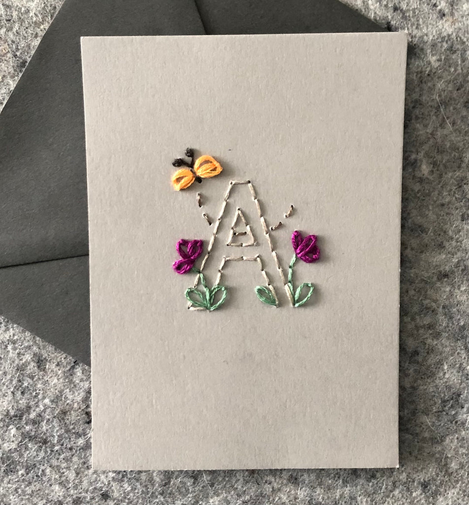 Japanese Paper Embroidery card