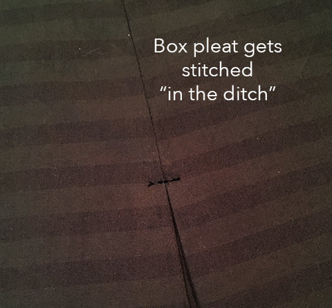 box pleat stitch in the ditch