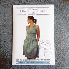 Rose City Halter dress pattern front