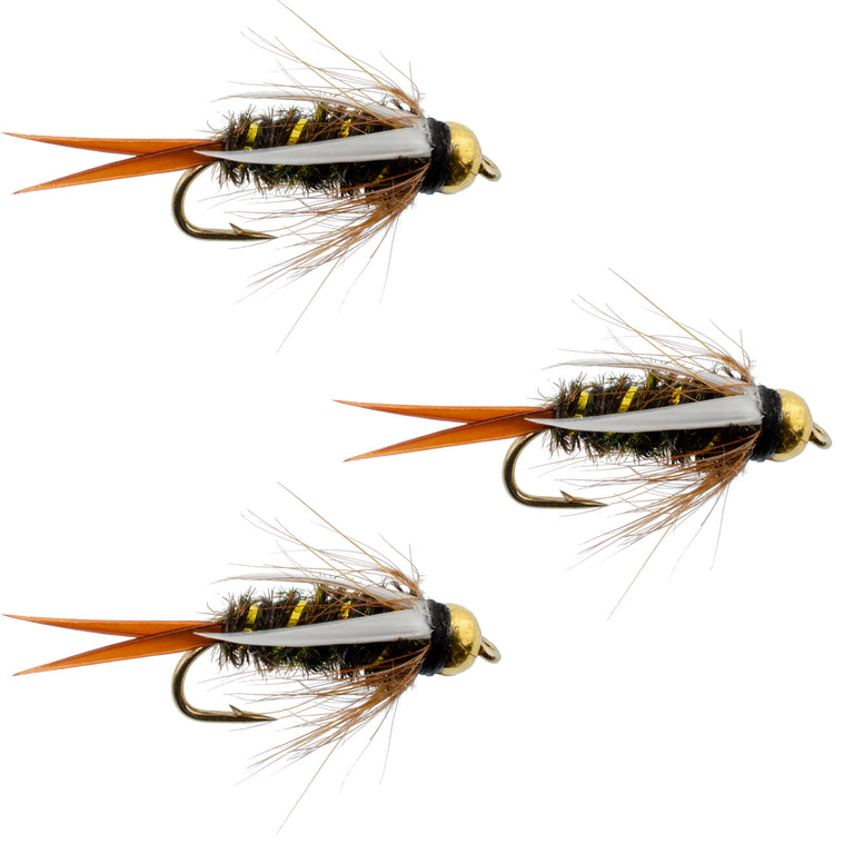 3 Pack Bead Head Prince Nymph Fly Fishing Flies - Hook Size 10 from The Fly  Fishing Place
