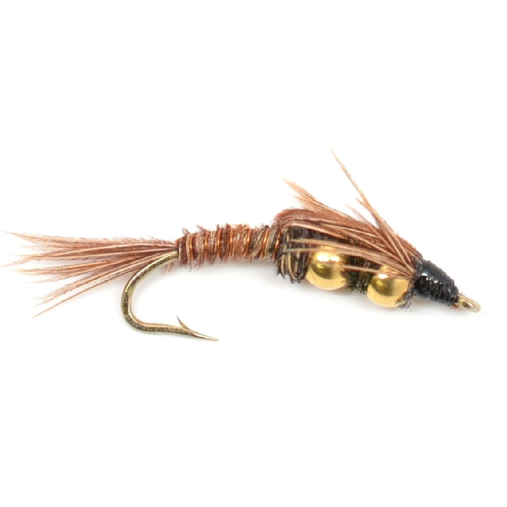 3 Pack Bead Head Flashback Pheasant Tail Nymph Fly Fishing Flies Hook