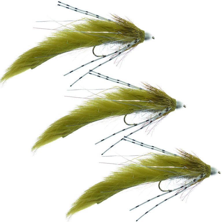3 Pack Cone Head Muddy Buddy Trout and Bass Streamer Fly