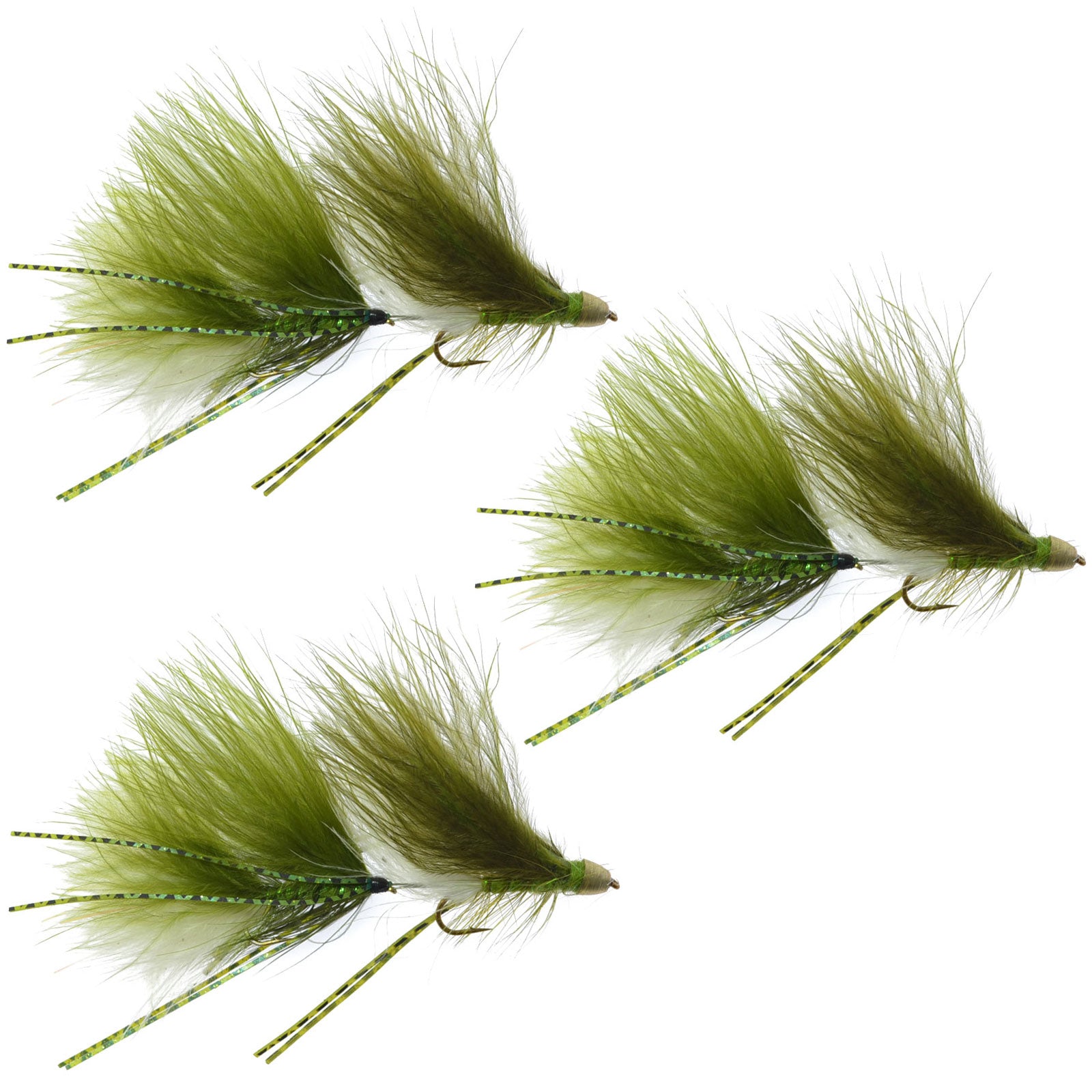 Circus Peanut Envy Streamer Olive - Size 6 - Articulated Fishing Flies