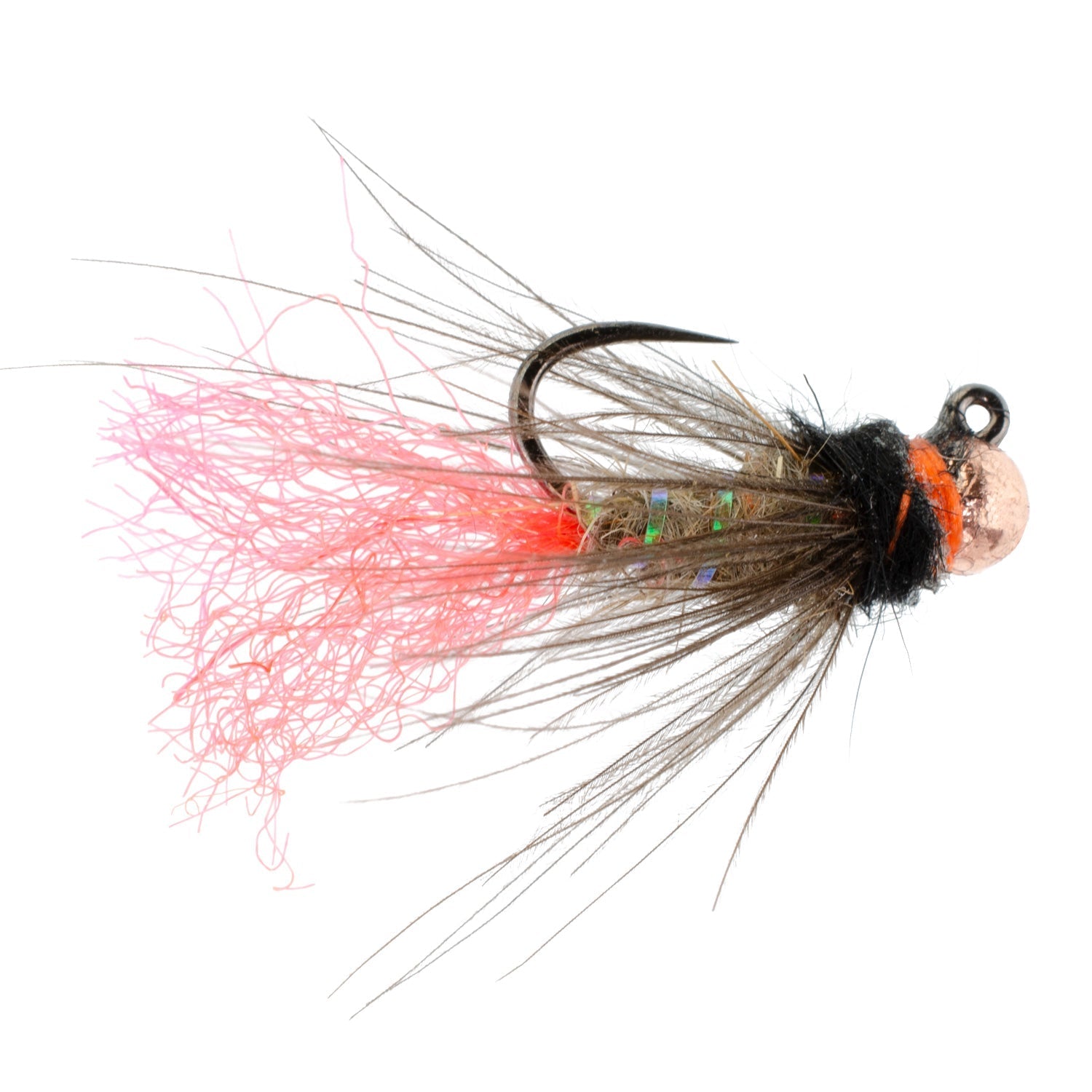 The Fly Fishing Place Black Tungsten Bead Prince Jig Tactical Czech Nymph  Euro Nymphing Fly - 6 Flies Size 10 