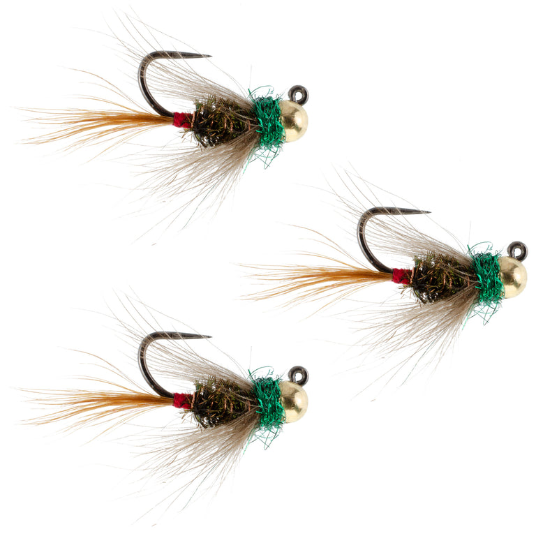 3 Pack Tungsten Bead Tactical CDC Frenchie Czech Nymph Euro Nymphing Fly -  Hook Size 16 from The Fly Fishing Place