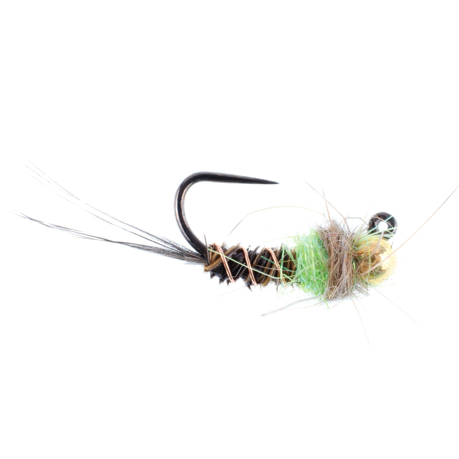 Tungsten Bead Hot Spot Pheasant Tail Tactical Jig Chartreuse Czech Nym