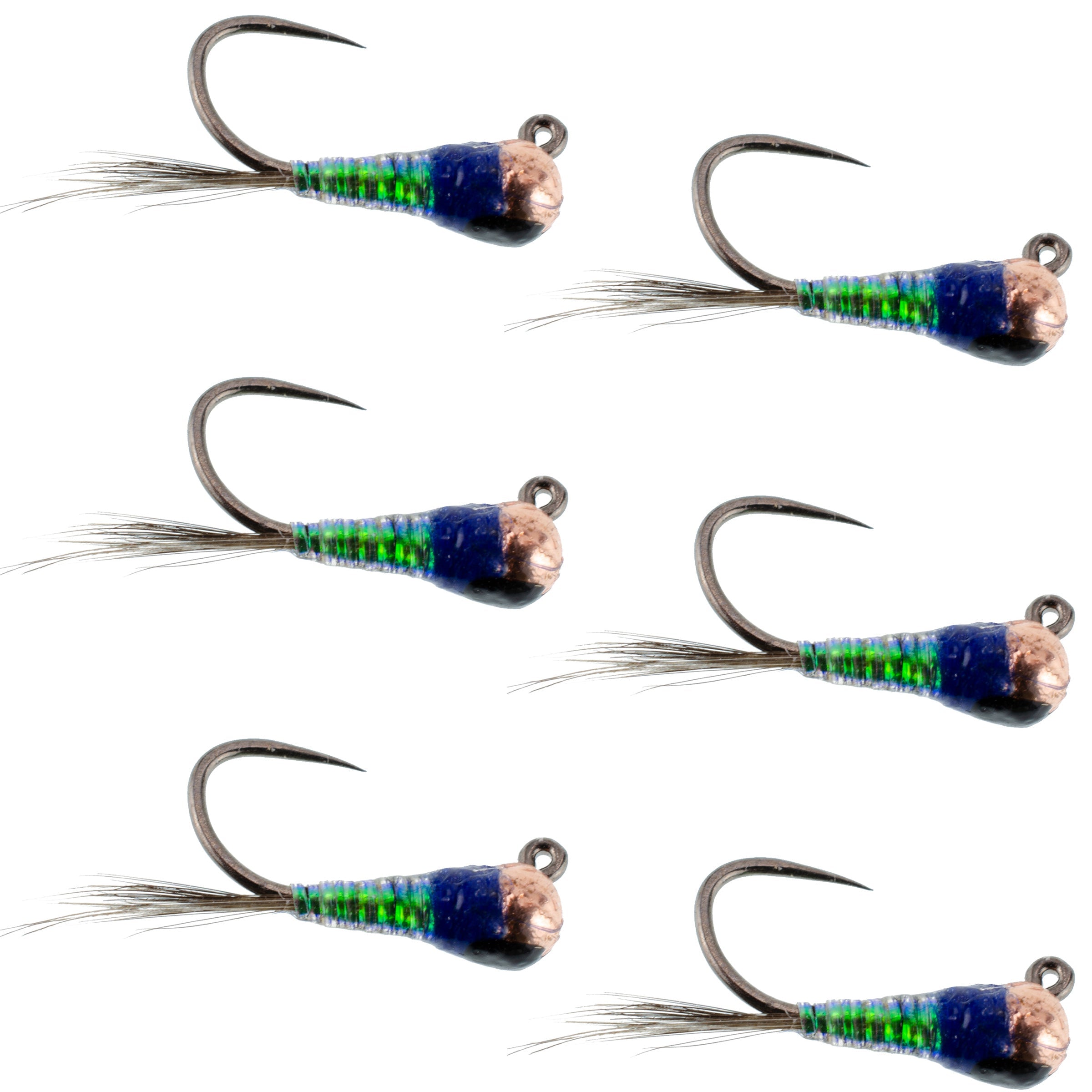 6 Flies - Tungsten Frenchie Jig Head Fly - Euro nymph Fishing- Hanak Hooks  - SEP Horeca