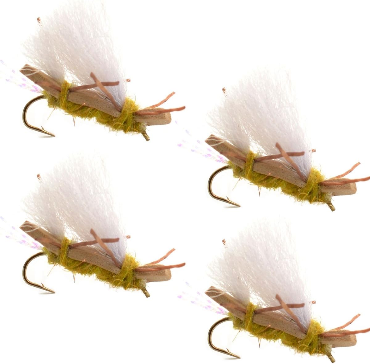 The Fly Fishing Place Basics Collection - Essential Caddis Dry Fly  Assortment - 10 Dry Fishing Flies - 5 Patterns - Hook Sizes 12, 14, 16, 18