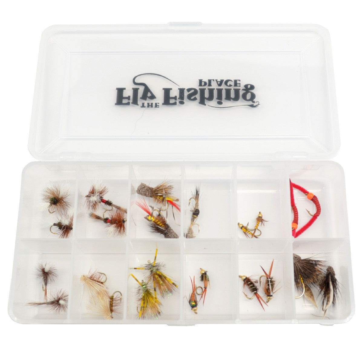 Flyafish Vintage One Box with 100pcs Wet and Dry Fly Fishing Lure Stream  Trout Fishing : : Sports & Outdoors