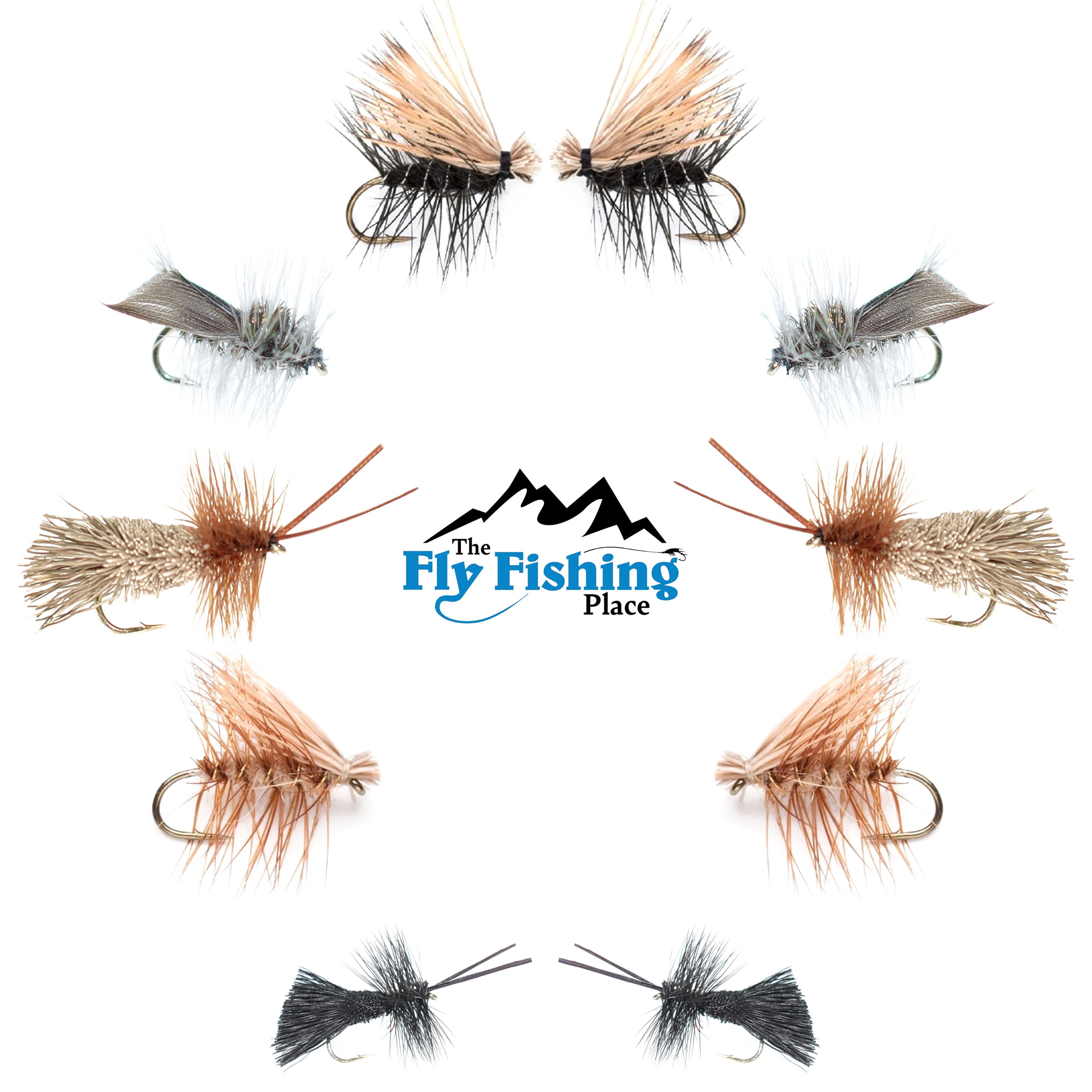 3 Pack Flashtail Bass Popper Size 8 - Olive Bass Fly Fishing Bug Wide