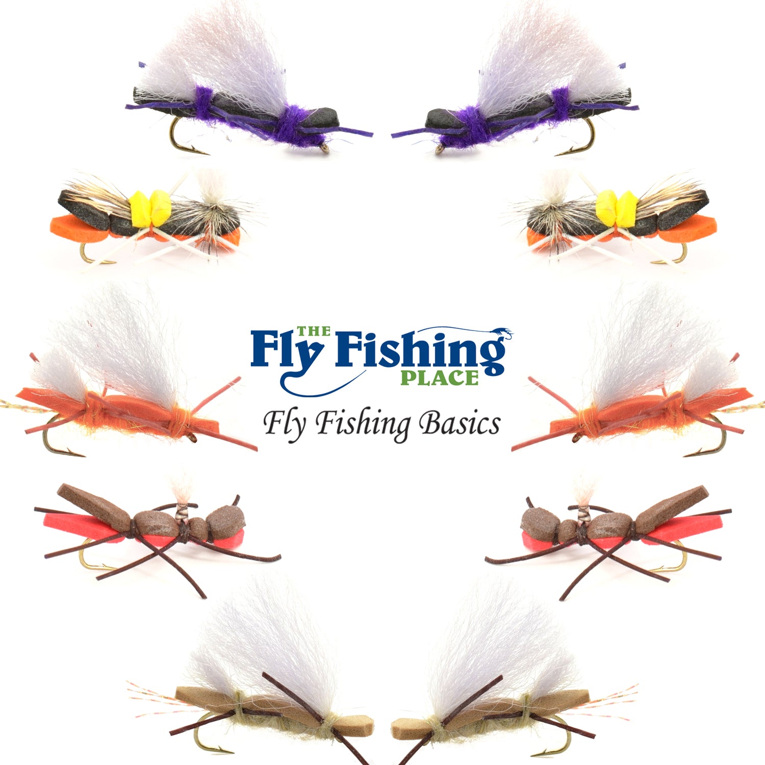 Dropper Hopper Foam Body High Visibility Grasshopper Dry Fishing Fly  Collection