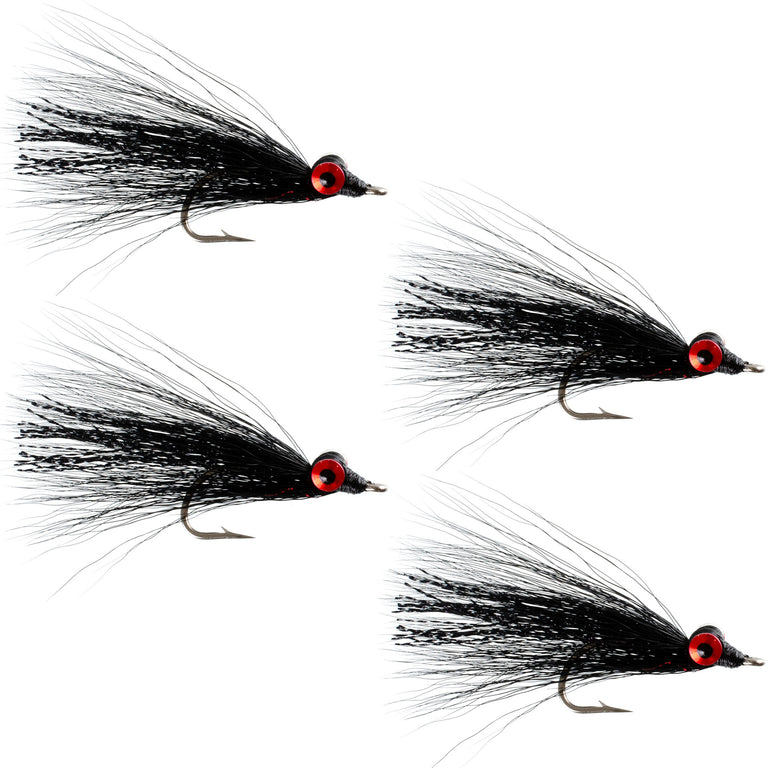 Clousers Deep Minnow Black - Streamer Fly Fishing Flies - 4 Saltwater and  Bass Flies - Hook Size 1/0 from The Fly Fishing Place