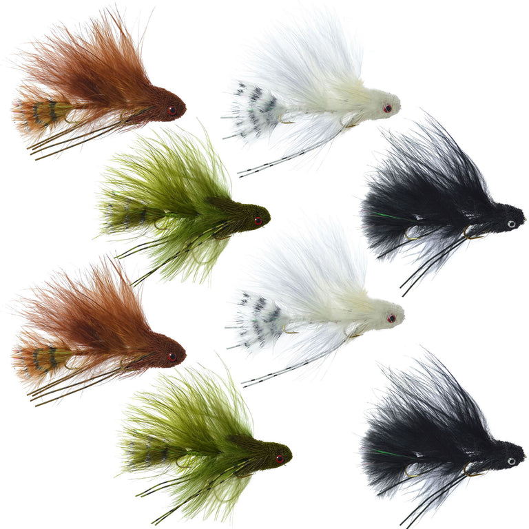 Mini Sex Dungeon Streamer Sampler - 8 Flies - 4 Colors - Size 6 -  Articulated Trout Bass Steelhead Salmon and Bass Fly Fishing Flies from The Fly  Fishing Place