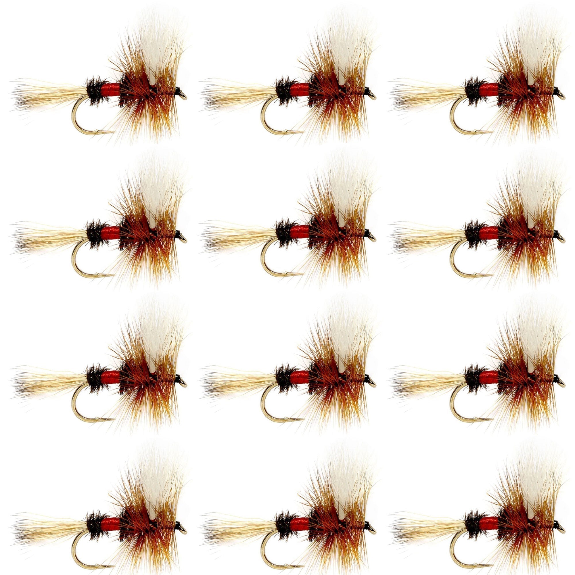Royal Wulff Classic Trout Dry Fly Fishing Flies - Set of 6 Flies Size