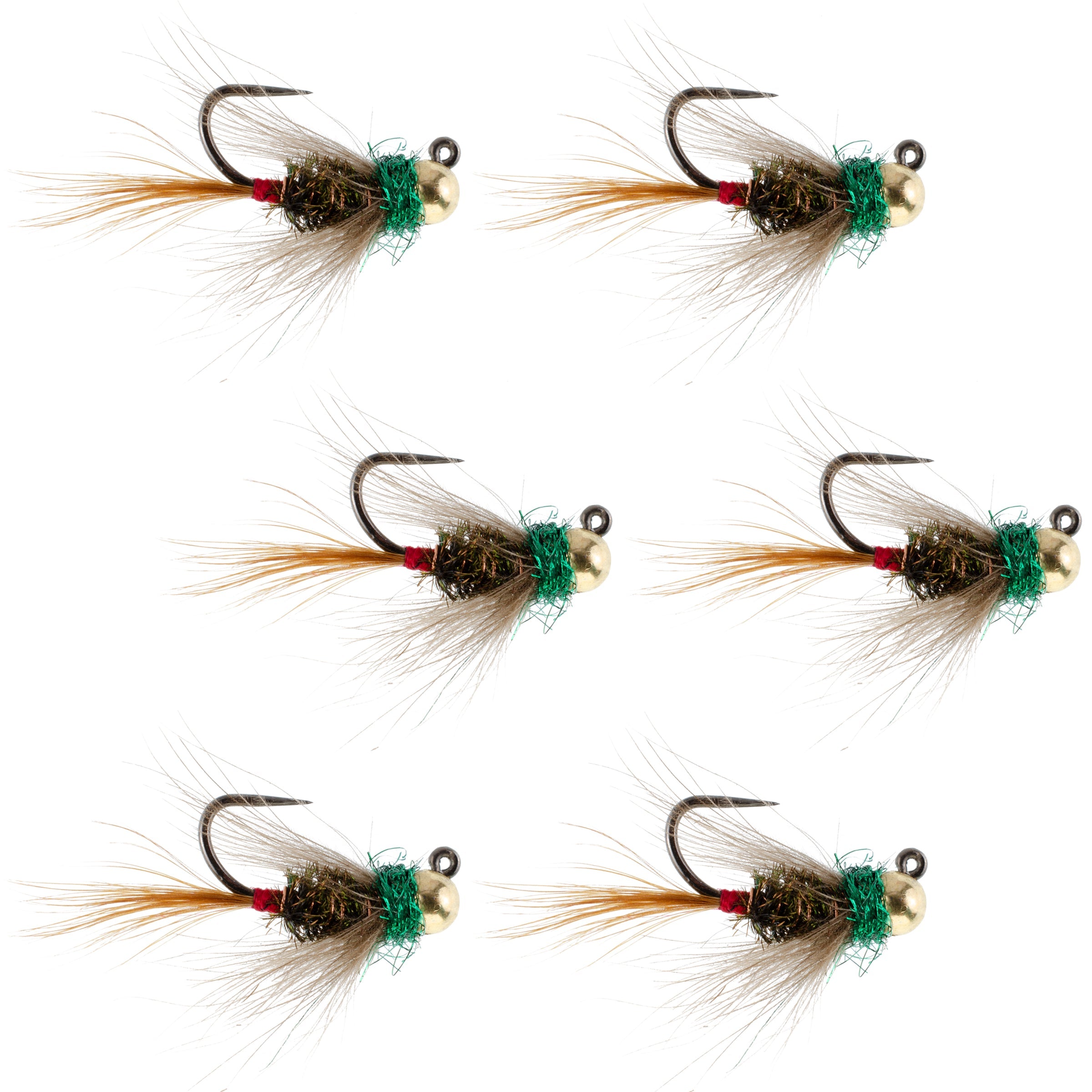 Tungsten Bead Tactical CDC Frenchie Czech Nymph Euro Nymphing Fly - 6