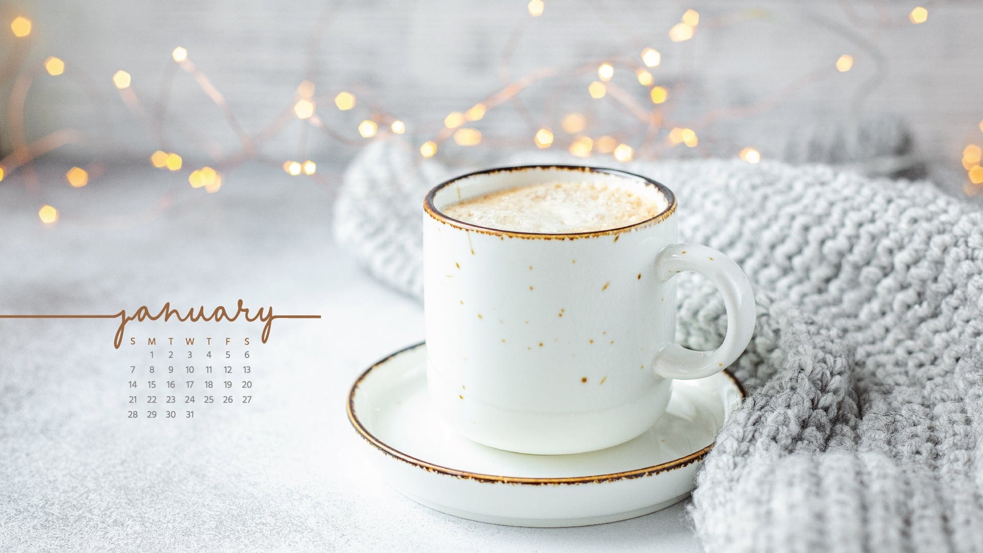 January wallpaper with calendar