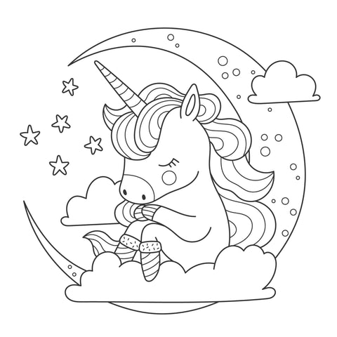 Coloriage licorne