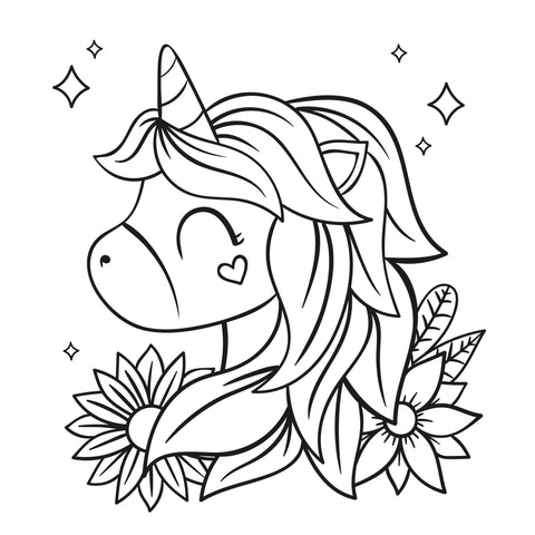 Coloriage licorne