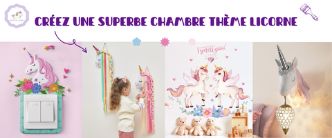 Décoration chambre licorne