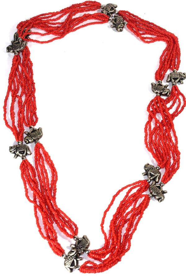 Boho Elephant Charms Necklace - Ecart